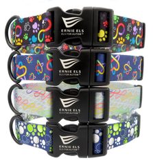 4 unique printed dog collars from Ernie Els