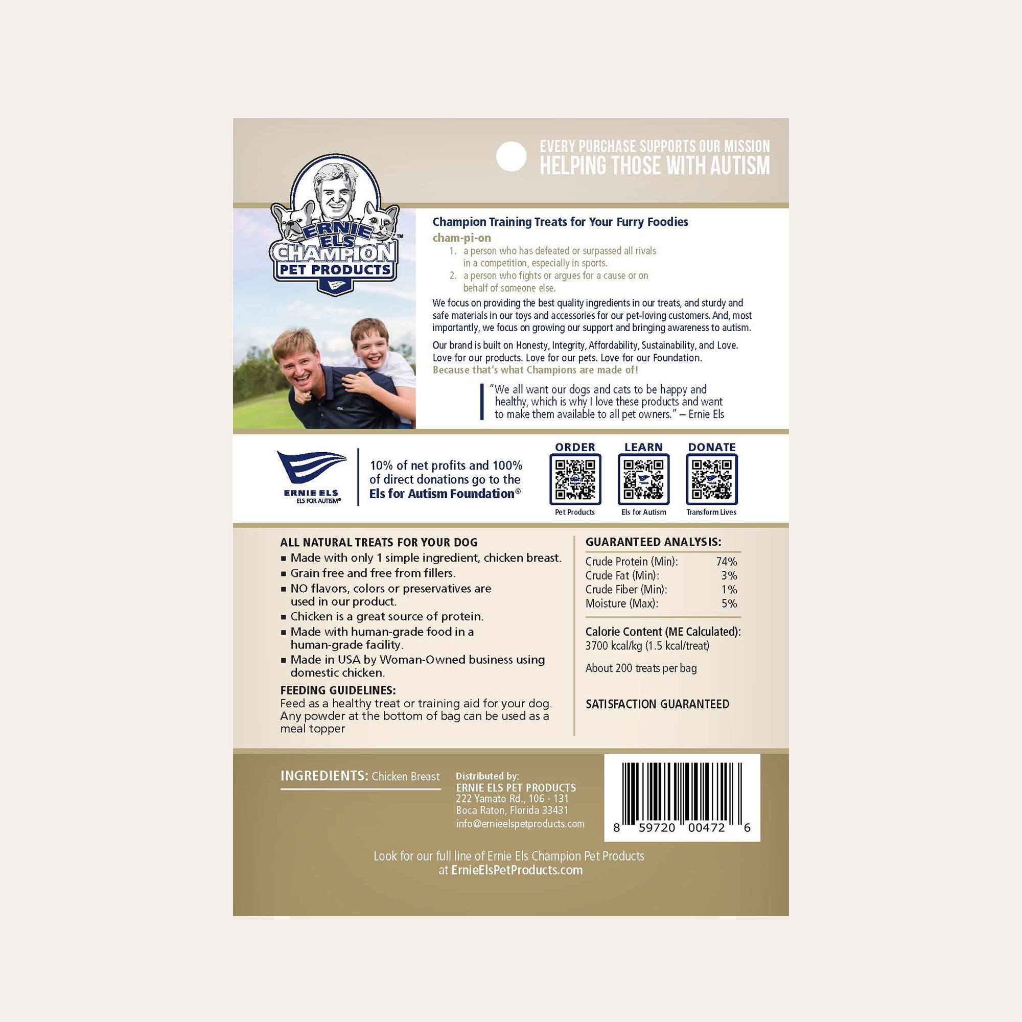 Ernie Els Freeze Dried Chicken Dog Treats 2 Pack Ernie Els Pet Products ernie-els-freeze-dried-chicken-dog-treats-2-pack-ernie-els-pet-products