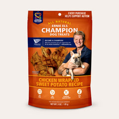 Ernie Els Sweet Potato wrapped with Chicken Dog Treats