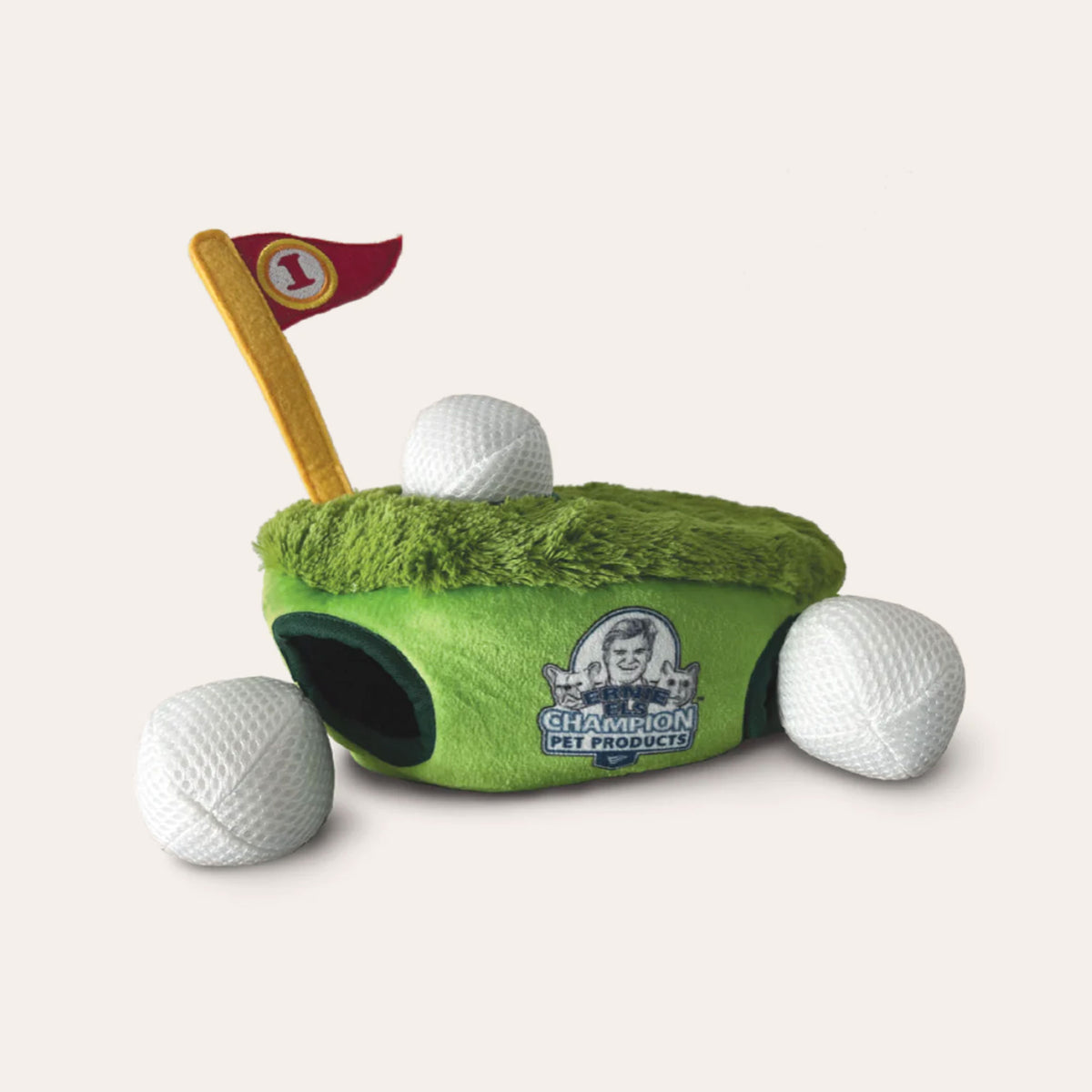 Image of product: Ernie Els Champion Pet Products - Ernie's Hole-in-One Hide & Seek Plush Toy Squeaker